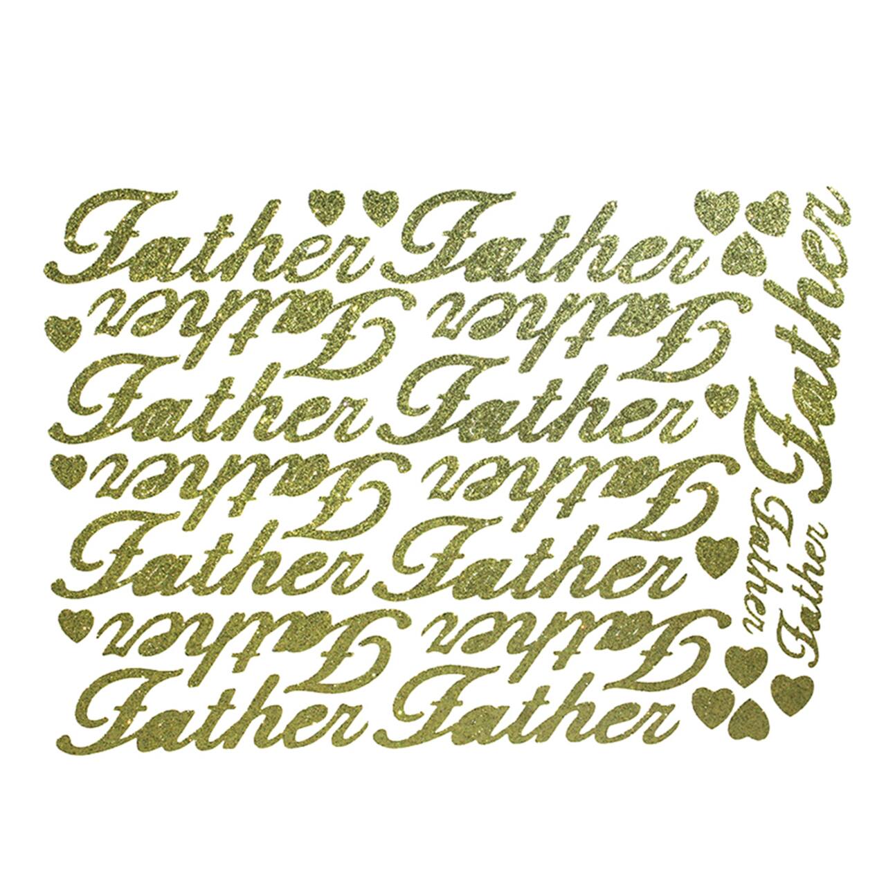 JAM Paper Father Gold Script Floral Accessory